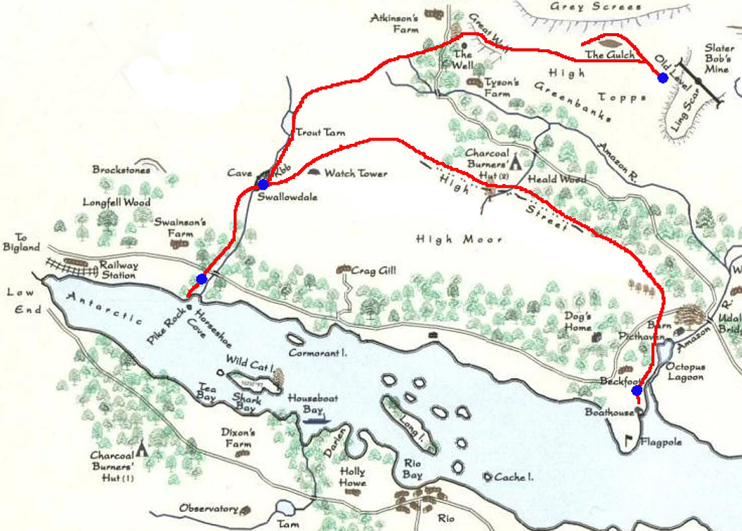Route of Swallowdale Railway