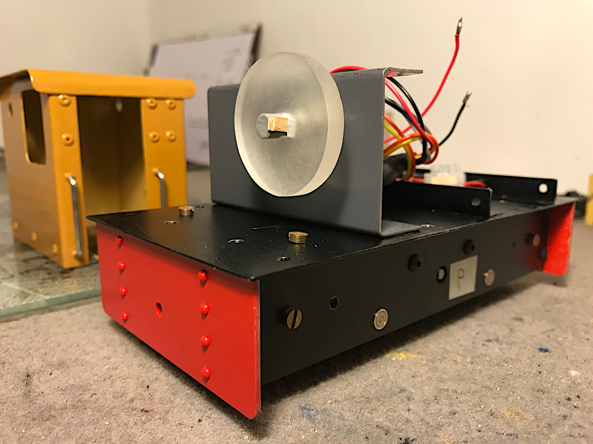 Temporary control wheel in place