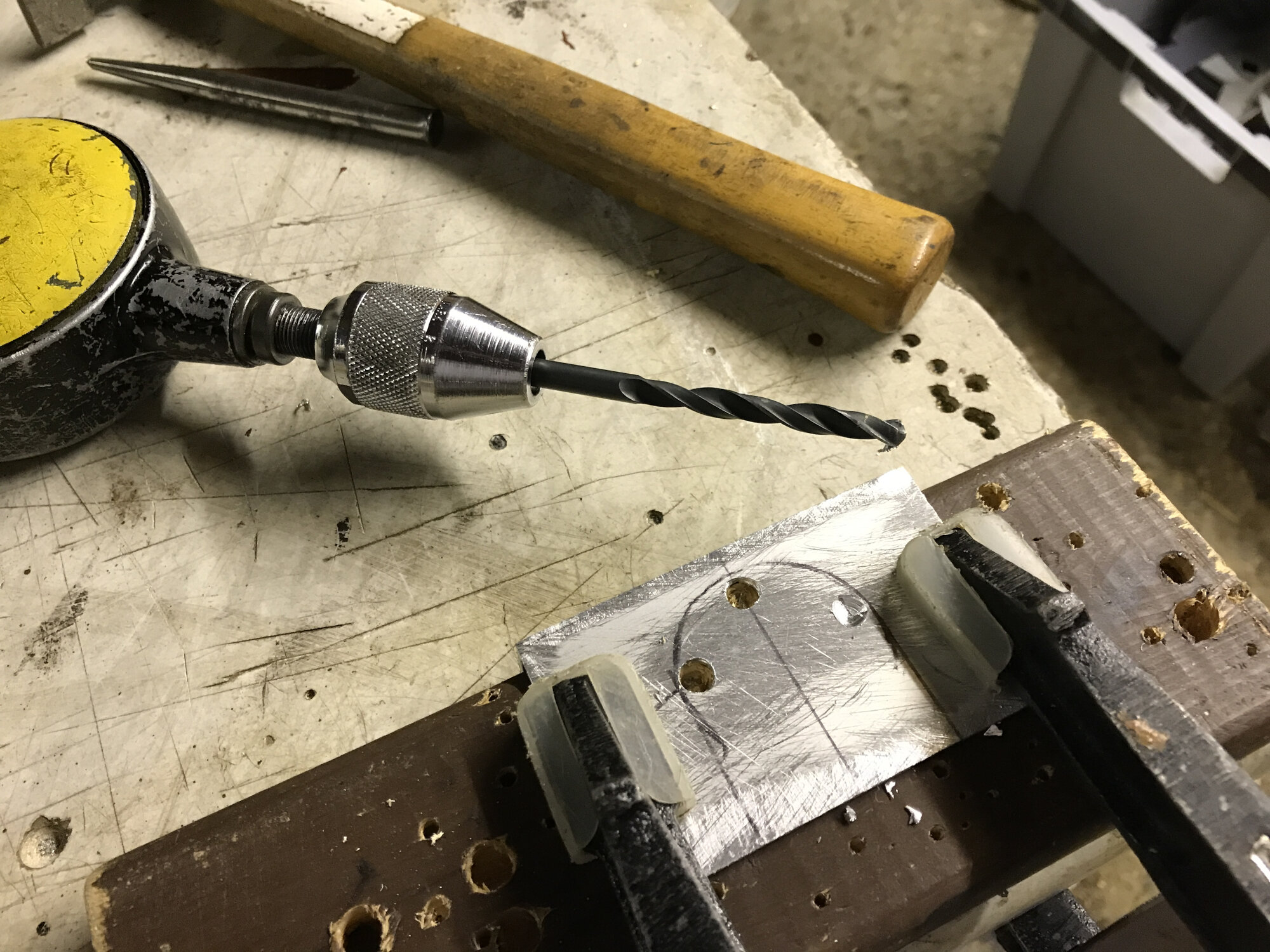 Drilling holes to assist cutting out
