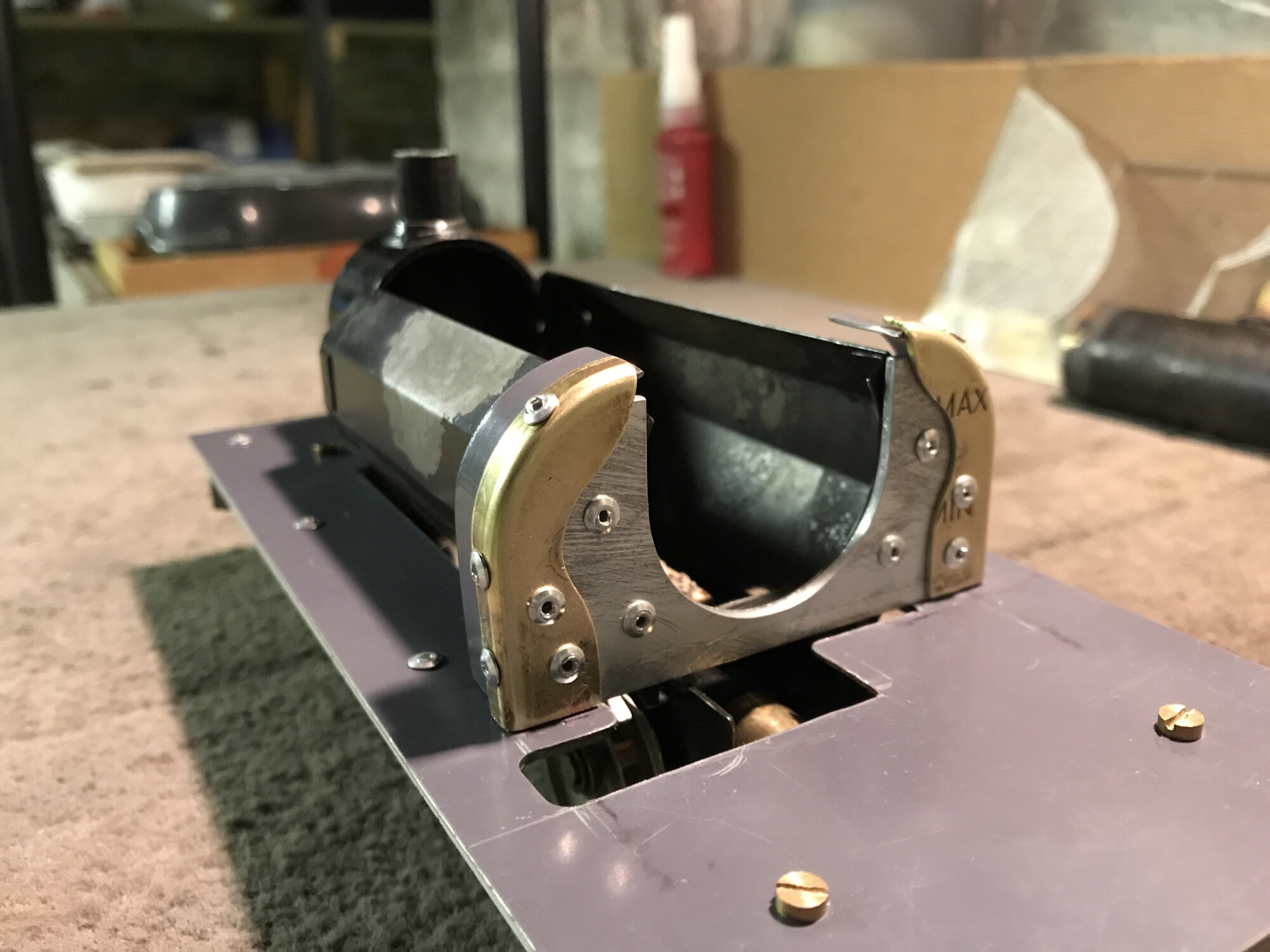 Brass edging and firebox end cowls