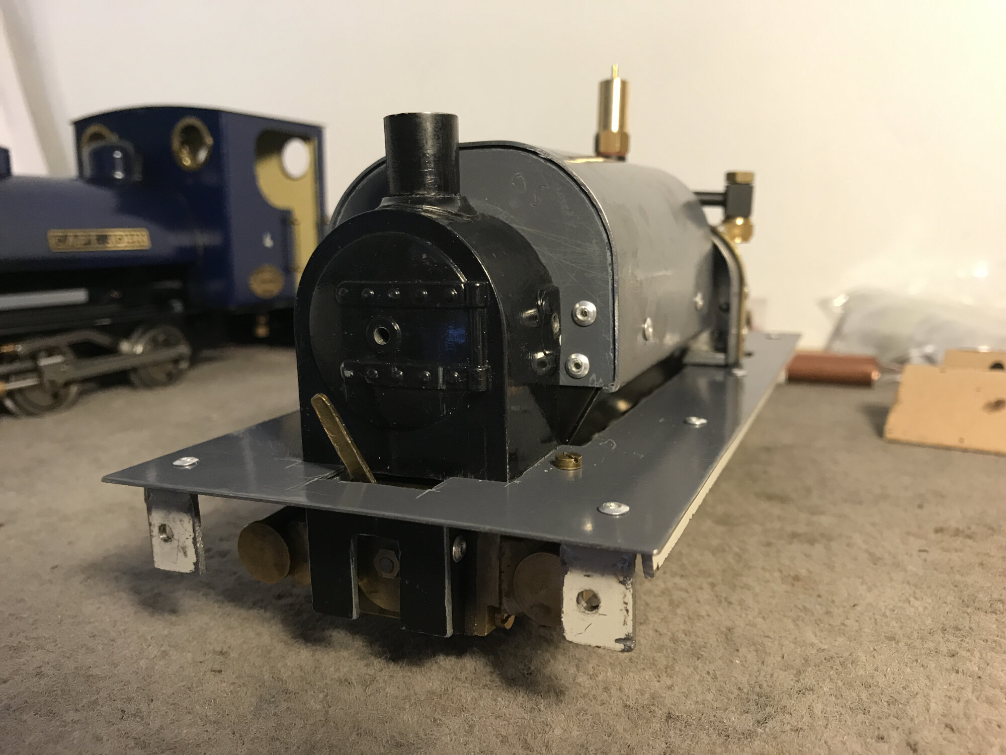 New saddle tank viewed from smokebox end