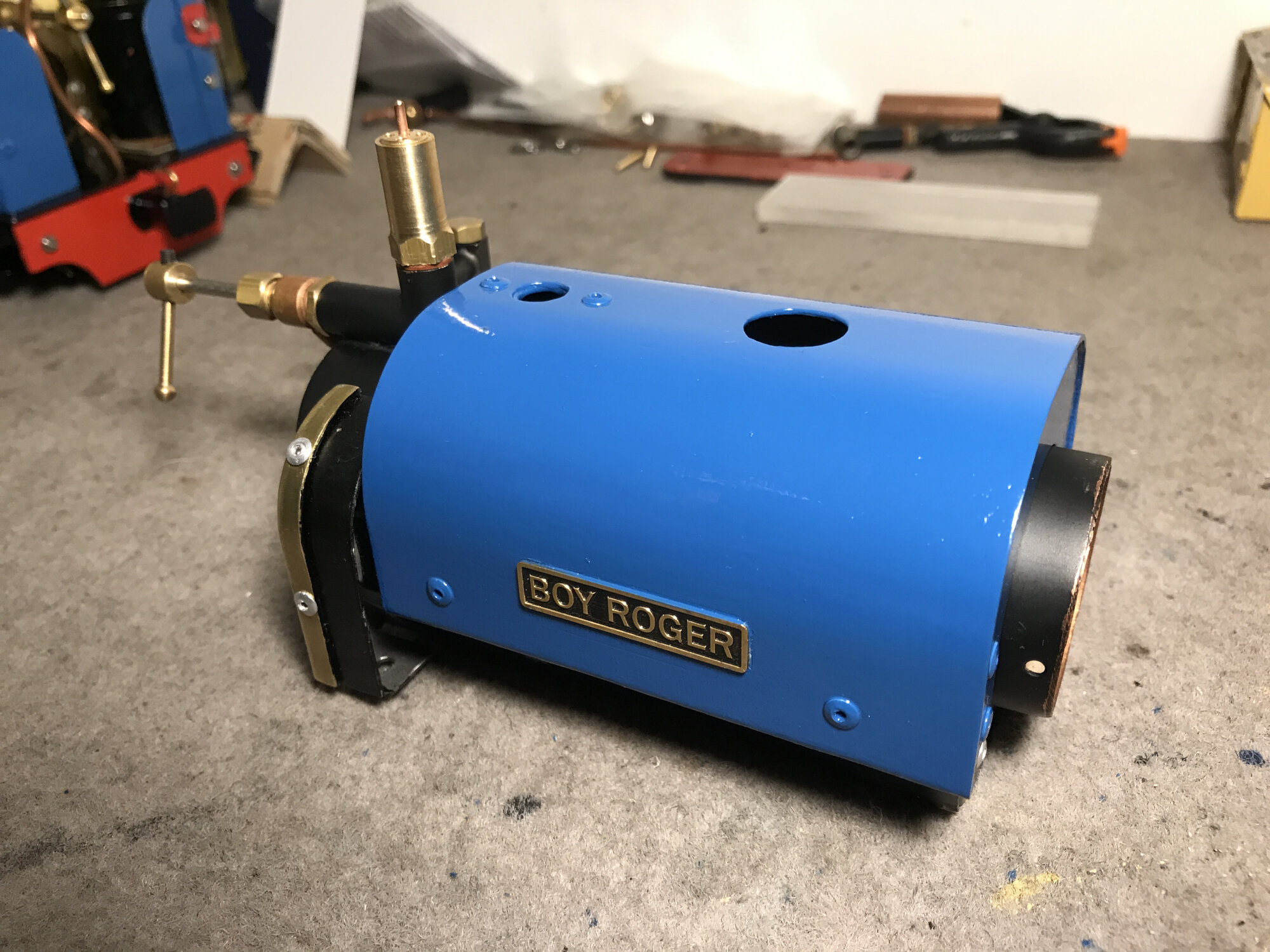 Saddle tank, firebox and boiler