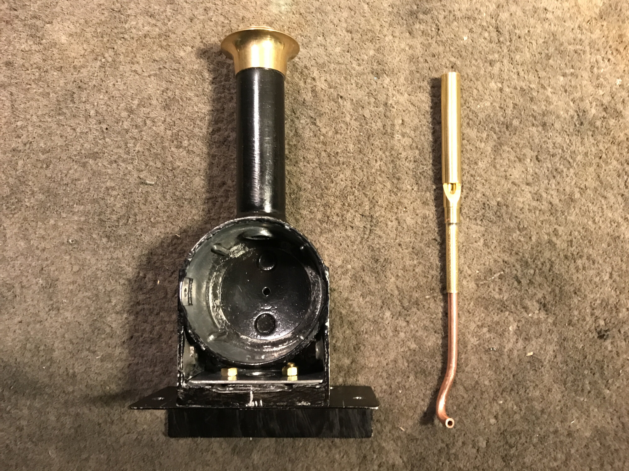 New exhaust steam pipe and chuff pipe