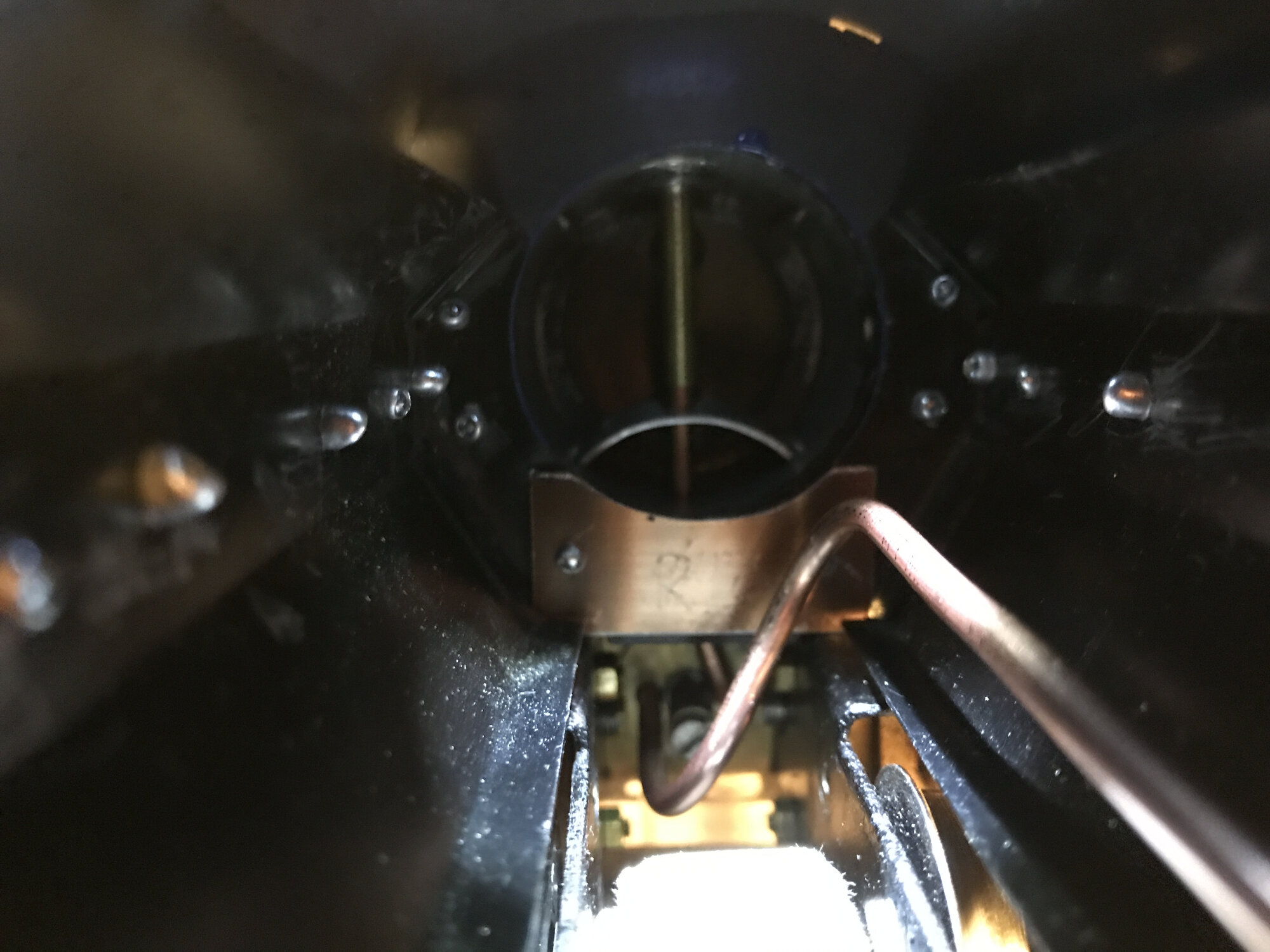 Route for pipe through firebox