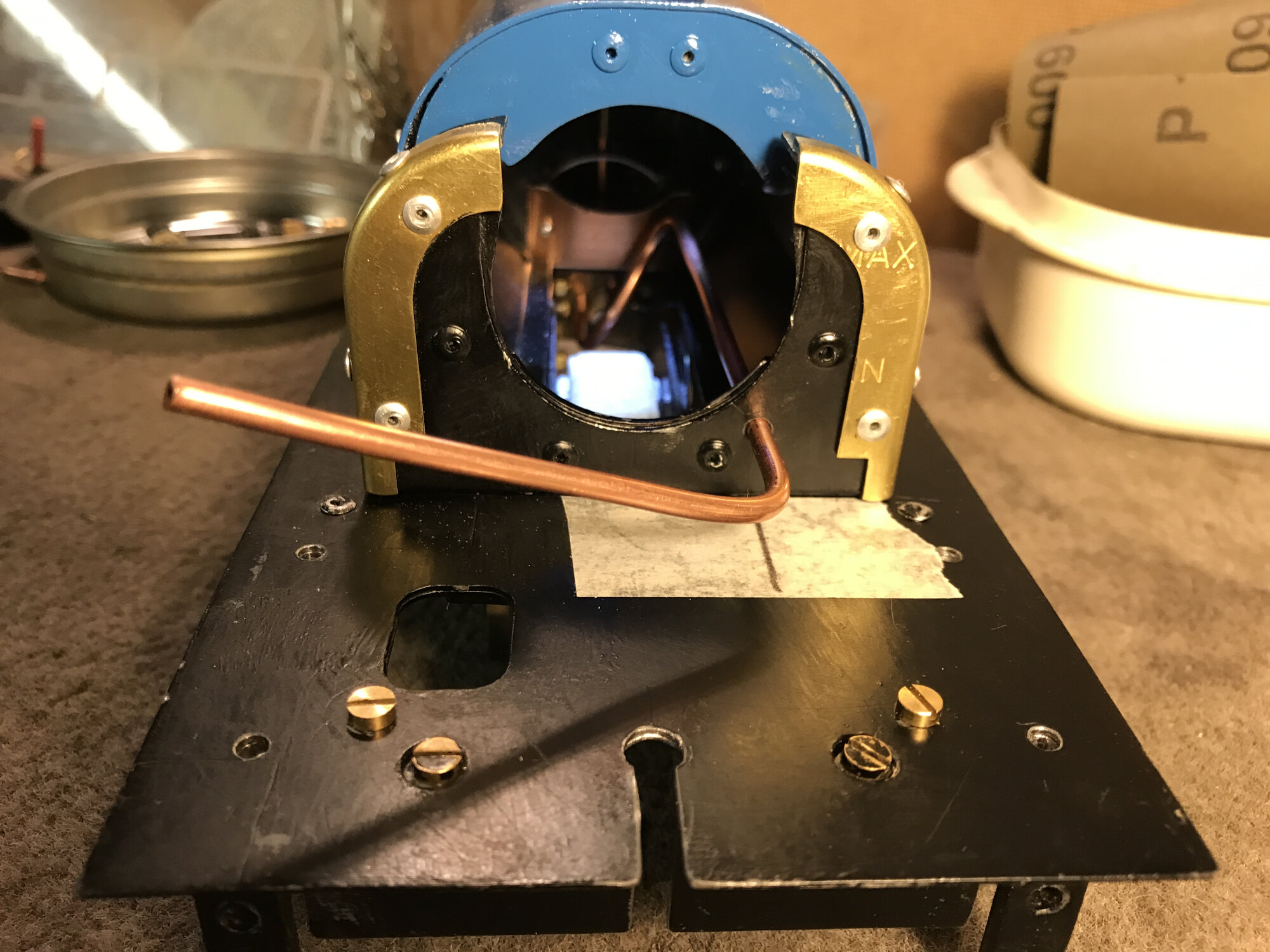 Cab end of steam pipe