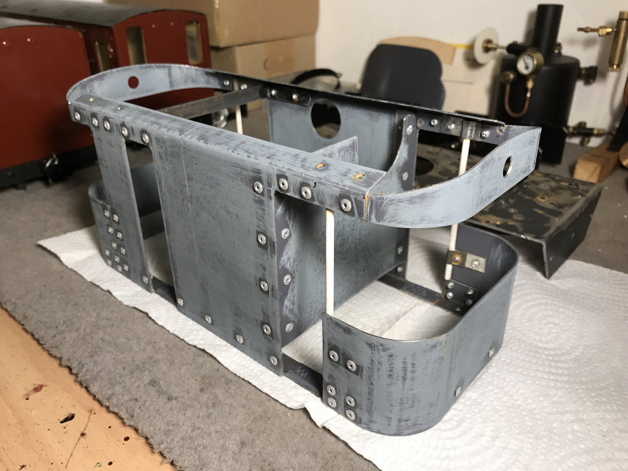 Bodywork after rubbing down and cleaning with hot sugar soap