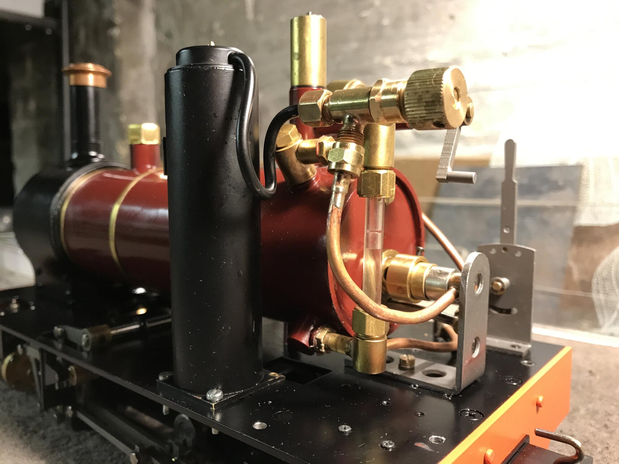 Sabrina 0-4-0ST 118 in works with new fuel tank and modified gas system