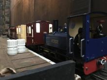 Roger heads service train at Horseshoe Cove 27 Jan 2021