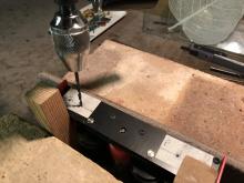 Drilling frame for footplate brackets